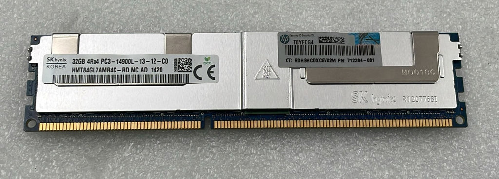 [LOT 6] SK Hynix 32GB 4Rx4 PC3-14900L HMT84GL7AMR4C-RD ECC REG Server RAM