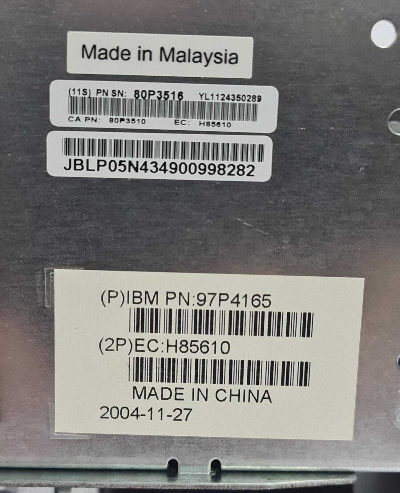 Creo Kodak P97H9137 2PH64098 IBM 80P3516 97P4165 Media Backplane pSeries