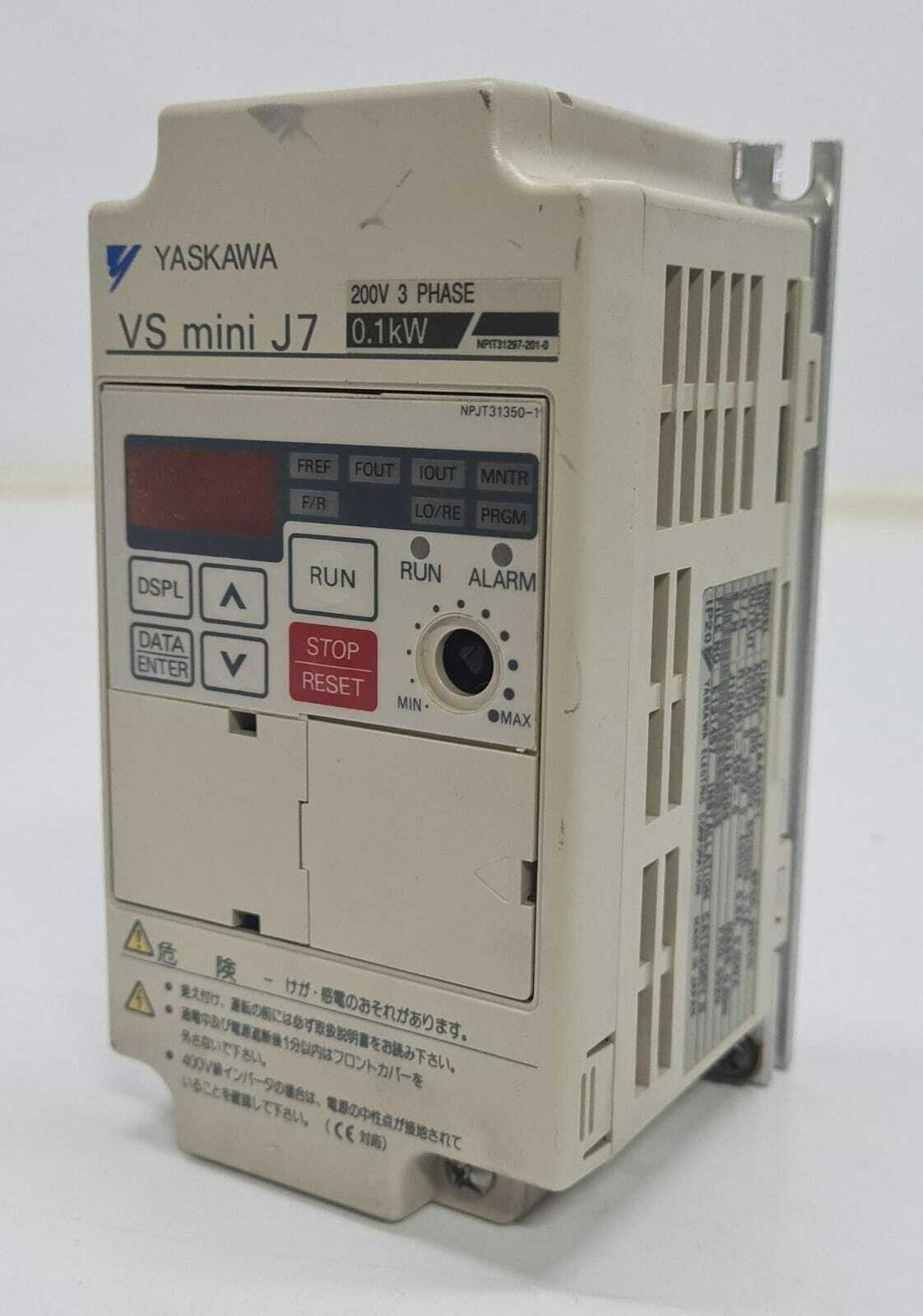 YASKAWA VS mini J7 CIMR-J7AA20P1 Inverter Drive 200V 3 Phase 0.1kW