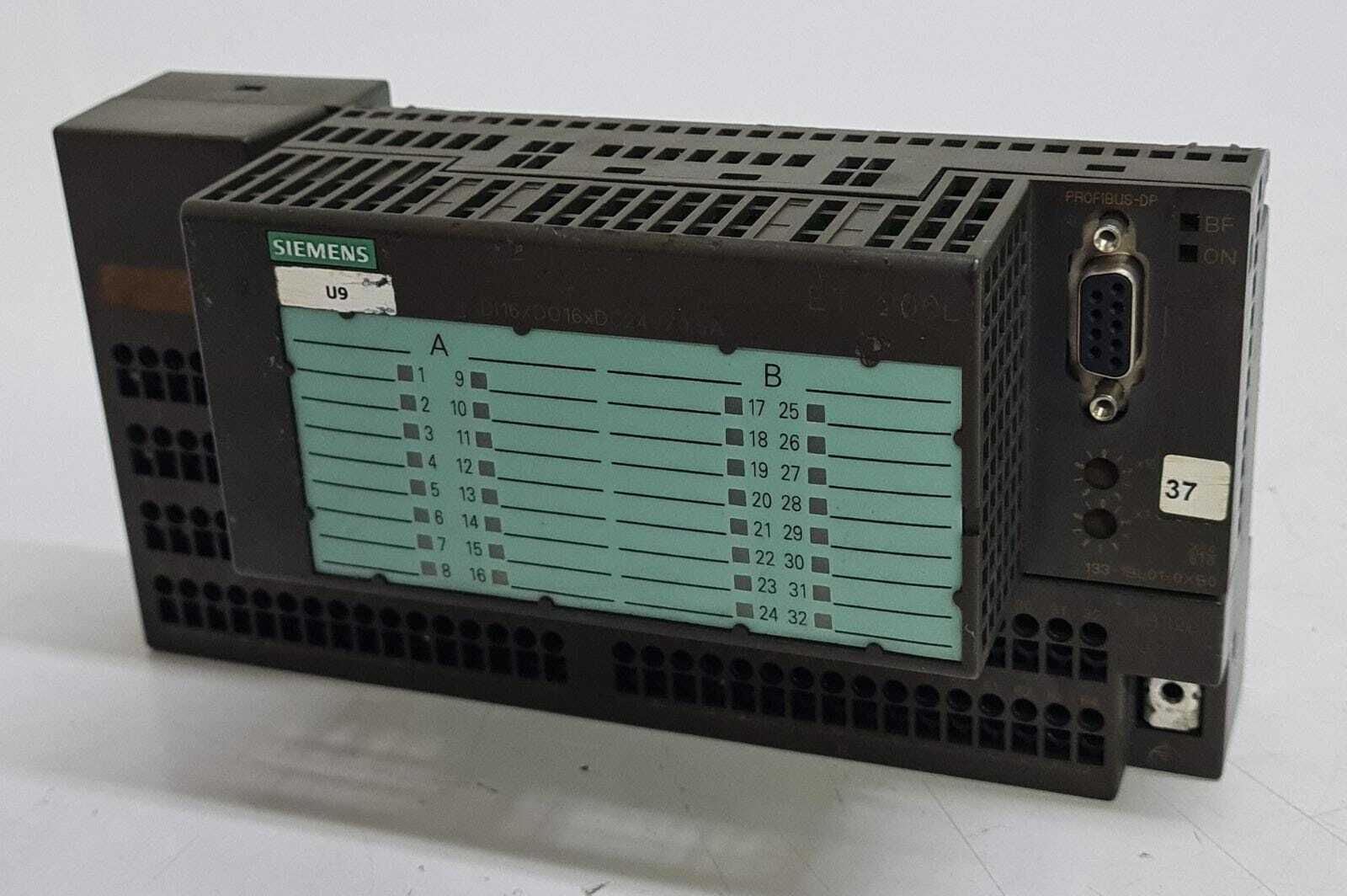 Siemens ET 200L Digital Input 133-1BL01-0XB0 DI16/DO16xDC24V W/ 193-1CL00-0XA0