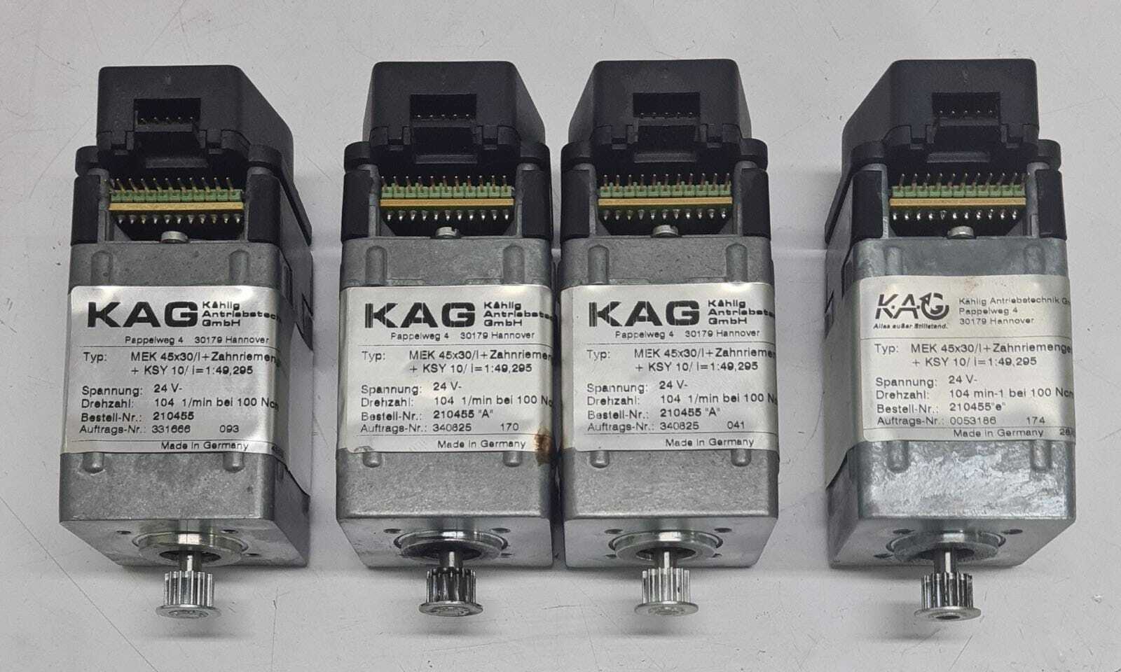 [LOT OF 4] KAG MEK 45x30 210455 / 210455"A" / 210455"e" Motor 24V 104 RPM