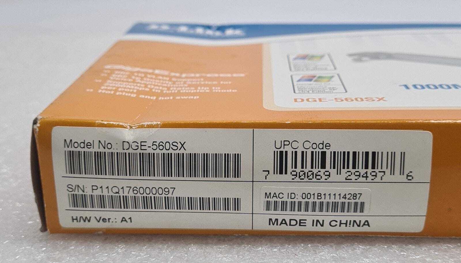 NEW - D-Link DGE-560SX 1000MBPS PCI‑Express Gigabit Fiber Desktop Adapter
