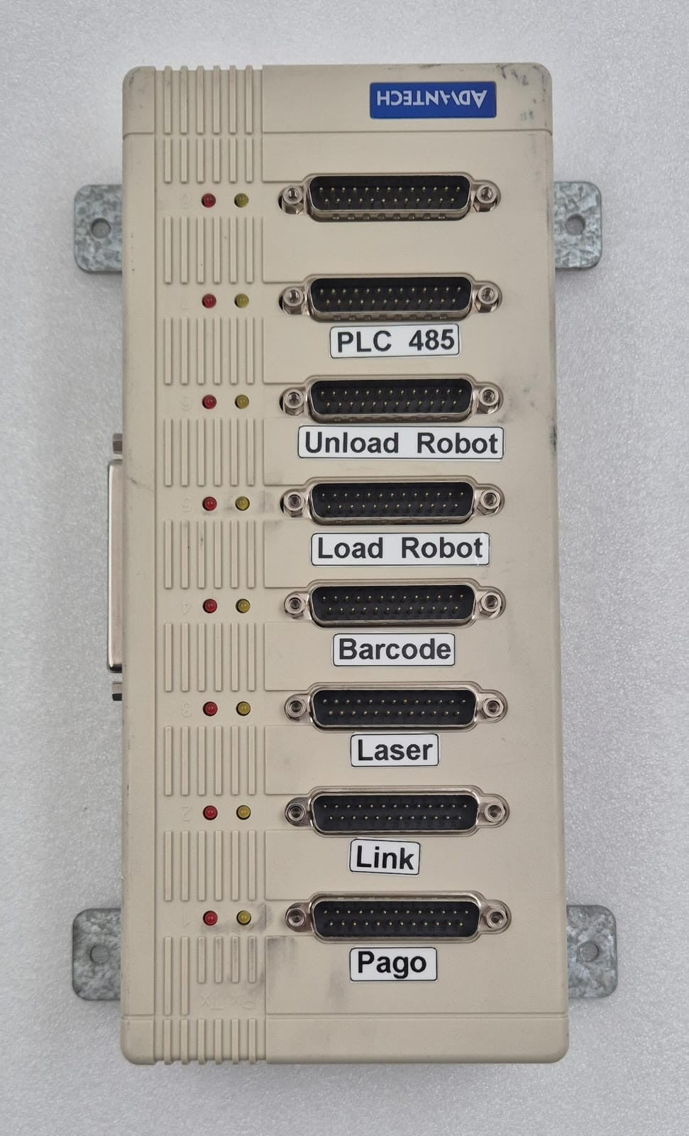ADVANTECH OPT8BP serial port labeling panel view