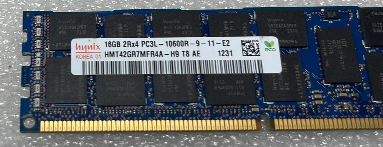 [LOT 4] SK HYNIX 16GB 2Rx4 PC3L-10600R HMT42GR7MFR4A-H9 ECC SERVER MEMORY RAM