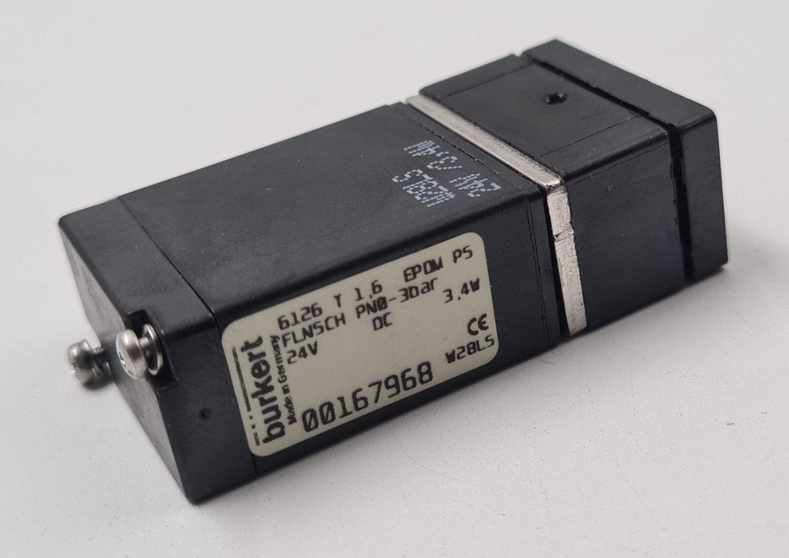 BURKERT 6126 T 1,6 EPDM PS PN0-3bar SOLENOID VALVE 24V DC 3.4W