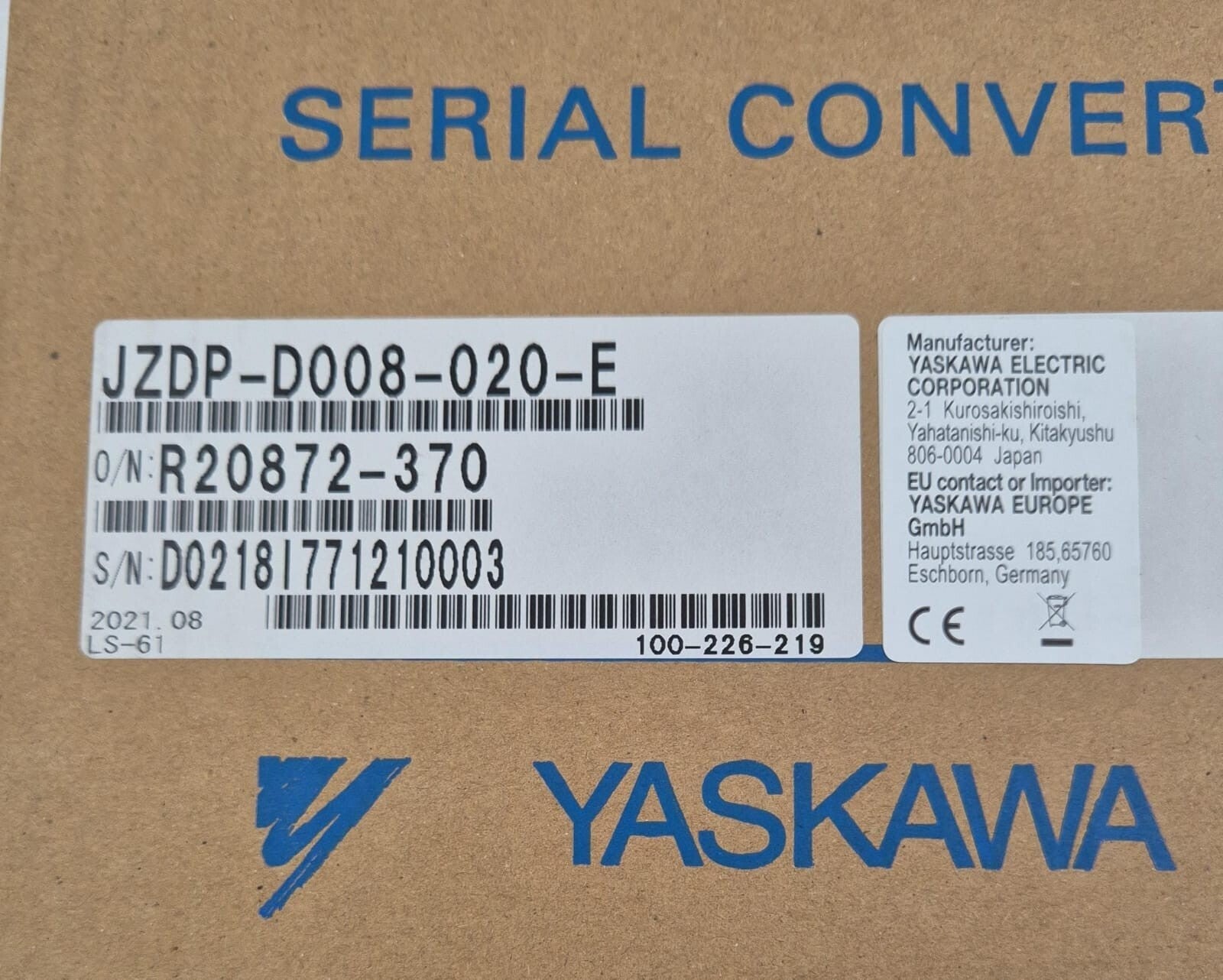 NEW - YASKAWA Serial Converter JZDP-D008-020-E Signal Conversion SGLFW-35A230AP