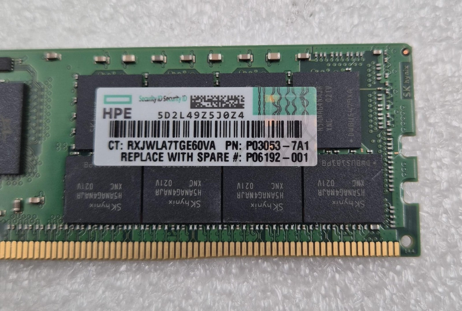 SK Hynix 64GB 2Rx4 PC4-3200AA HMAA8GR7AJR4N-XN Server Memory RAM HPE P03053-7A1
