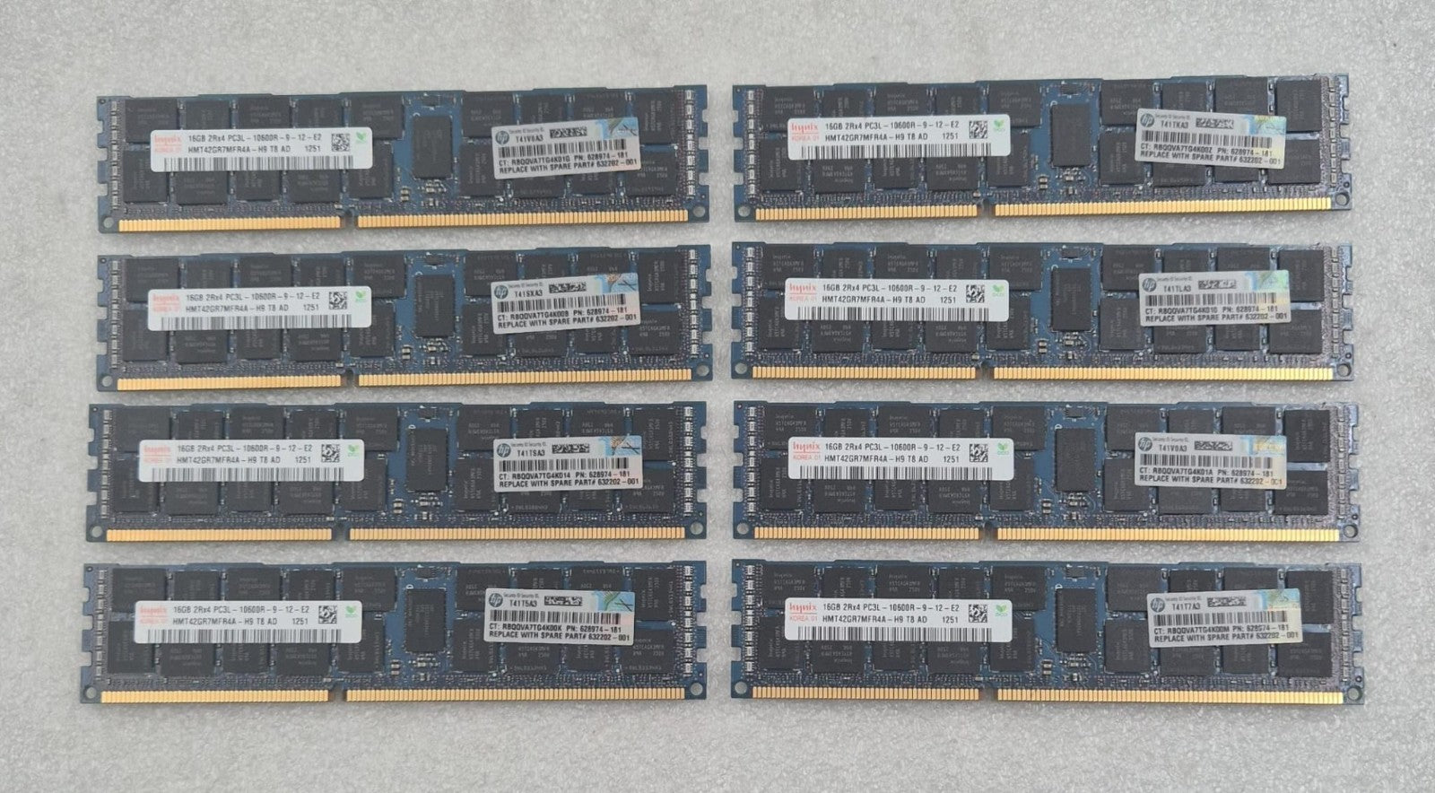 [LOT 8] SK Hynix 16GB 2Rx4 PC3L-10600R HMT42GR7MFR4A-H9 SERVER MEMORY RAM *HP*