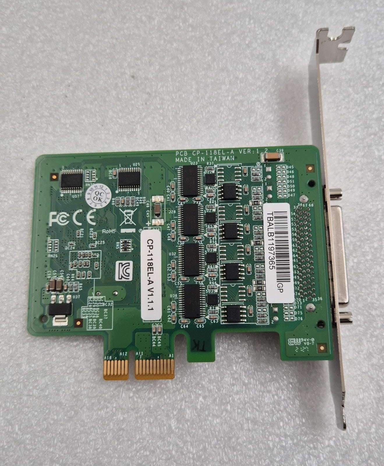 MOXA CP-118EL-A 8-Port RS-232/422/485 Low Profile PCI-E Express Board Serial PCB