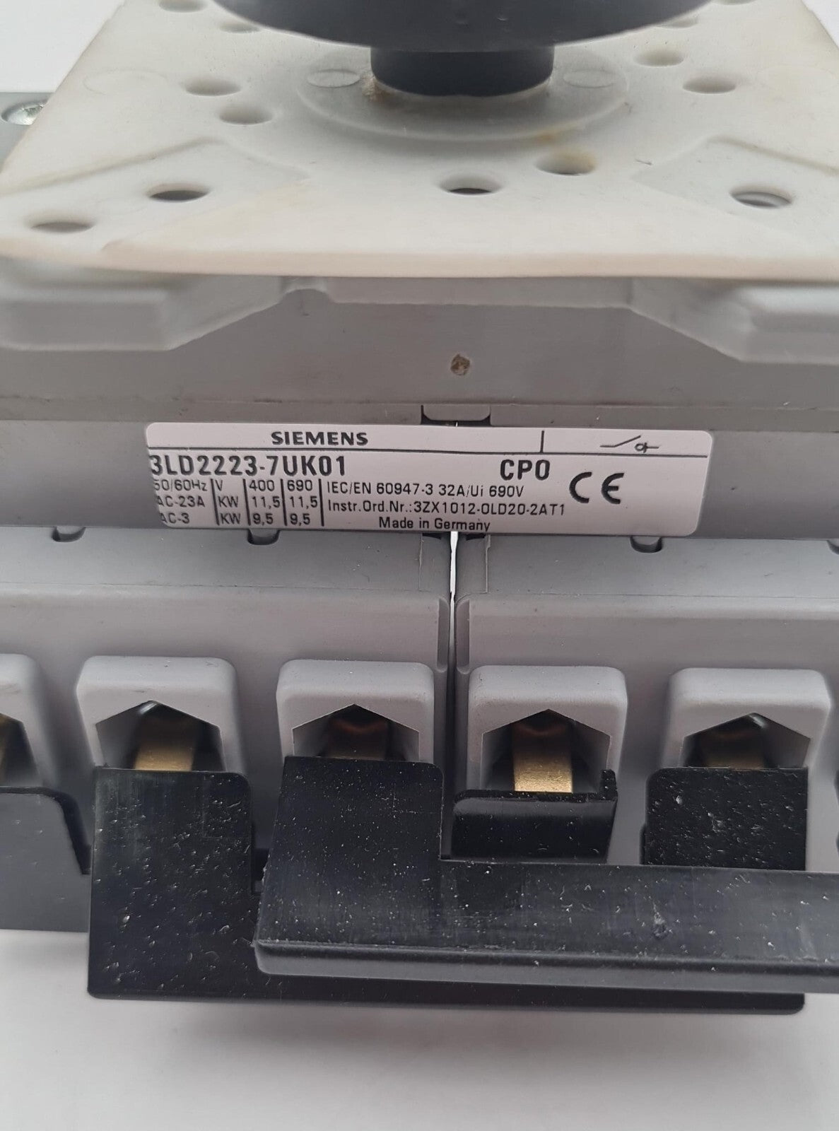 NEW - Siemens 3LD2223-7UK01 Changeover Switch Knob 3ZX1012-0LD20-2AT1