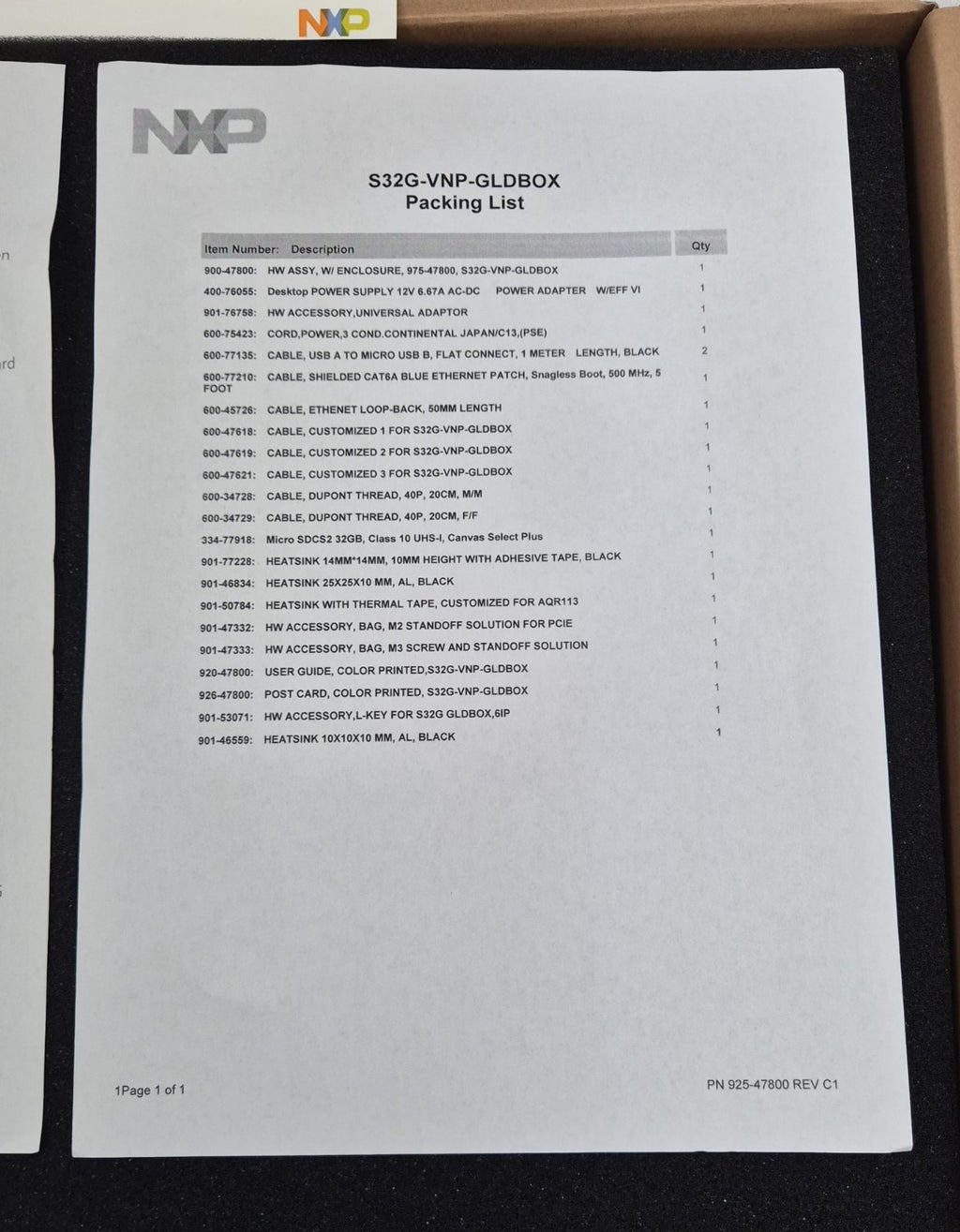 *NEW* NXP S32G-VNP-GLDBOX Development Platform Vehicle Network Processor KIT