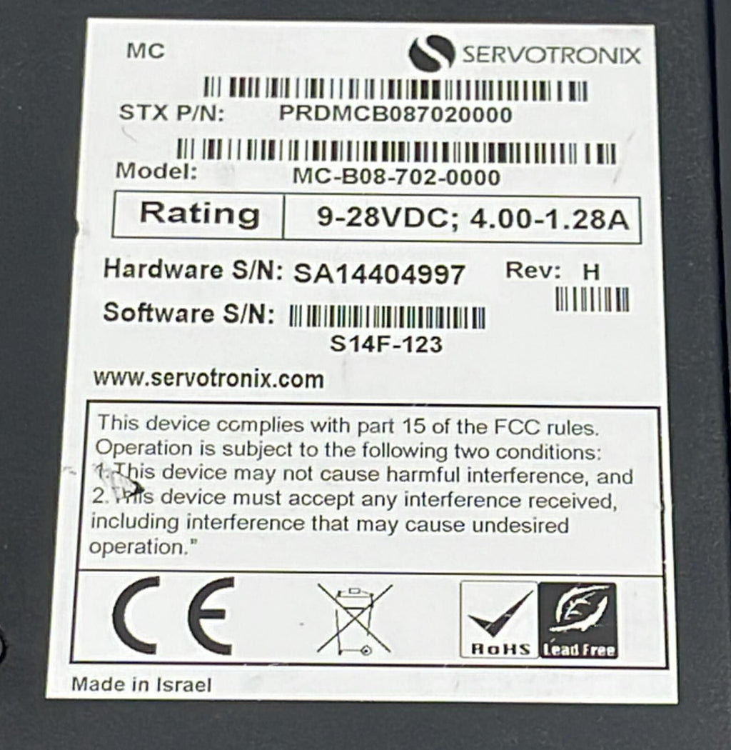 iEi DRPC-100 ServoDrive Servotronix MC-B08-702-0000 PRDMCB087020000