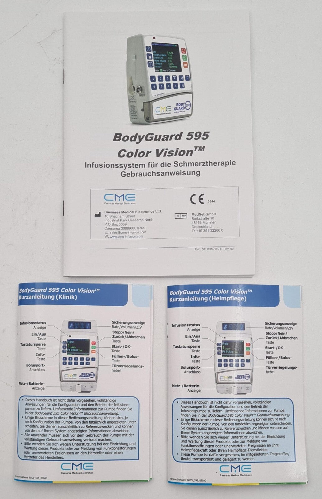**AS-IS** MedNet CME Caesarea BodyGuard 595 999-803de Infusion PUMP CHARGER KIT