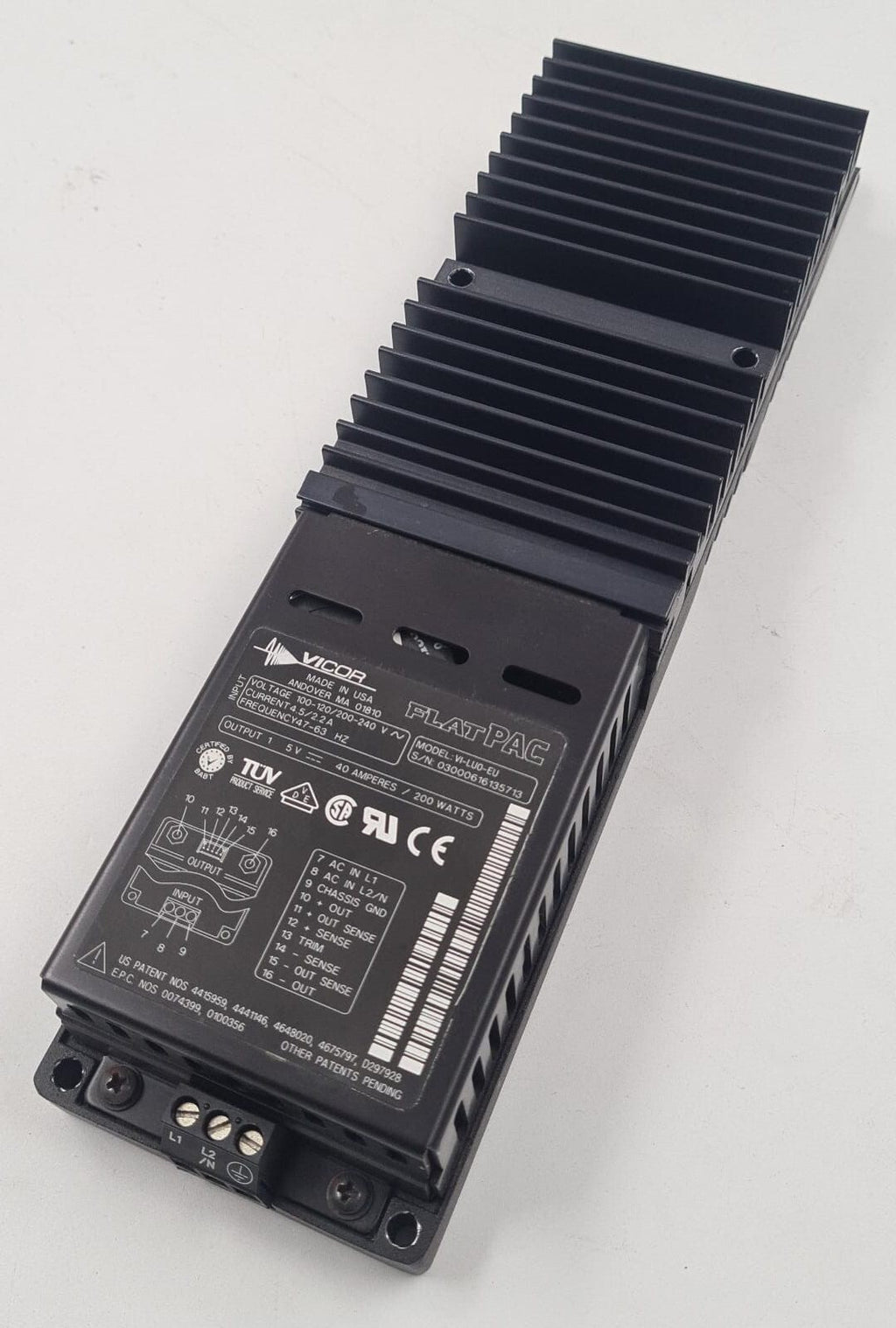 VICOR FlatPAC V1-LU0-EU Power Supply 200W 5V