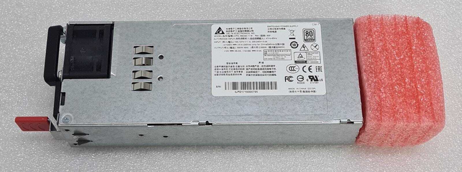 NEW - Delta ELECTRONICS DPS-550AB-11 L Server Switching Power Supply 550W 1U