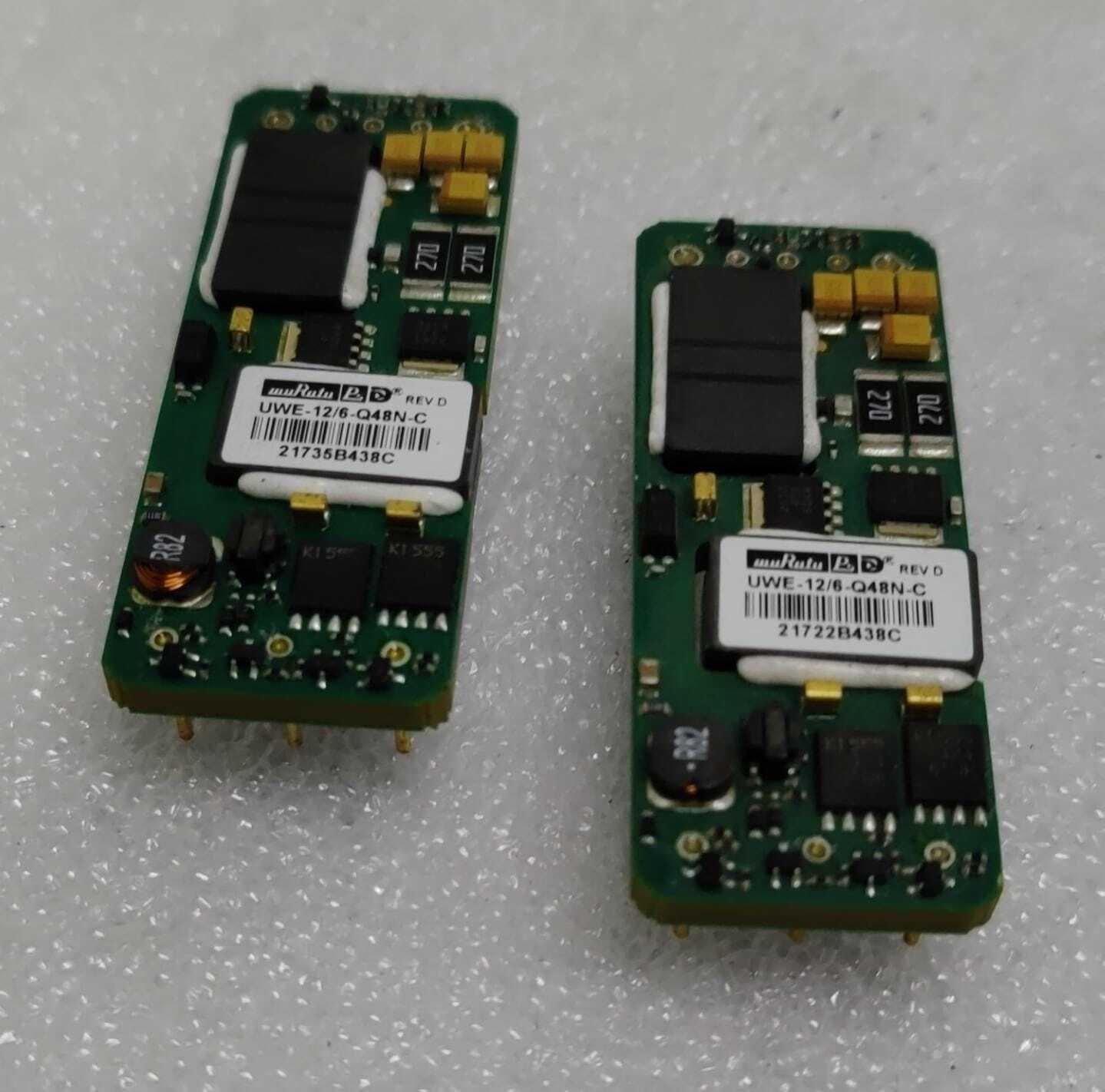 [LOT OF 2] Murata UWE-12/6-Q48N-C DC/DC Converter 72W 1-out 12V 1/8-Brick 8-pin