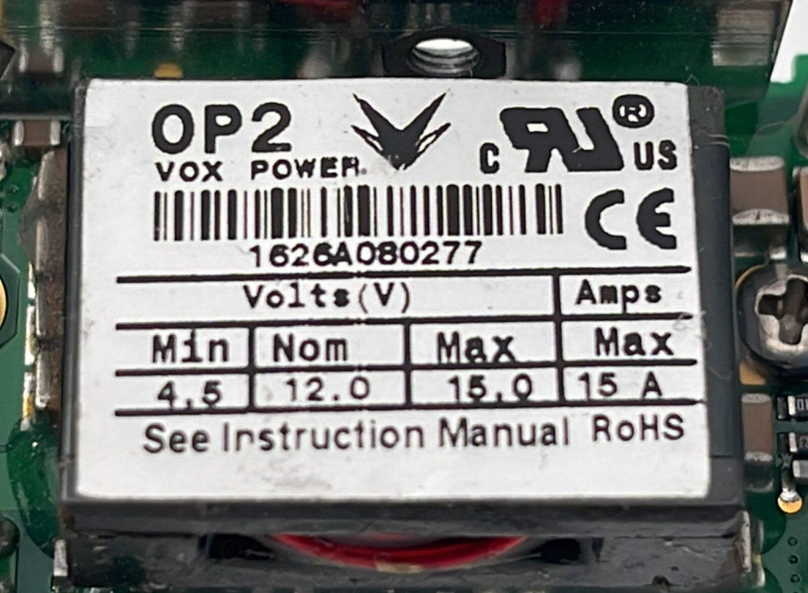 VOX POWER OP2 PCB0003B Module Card