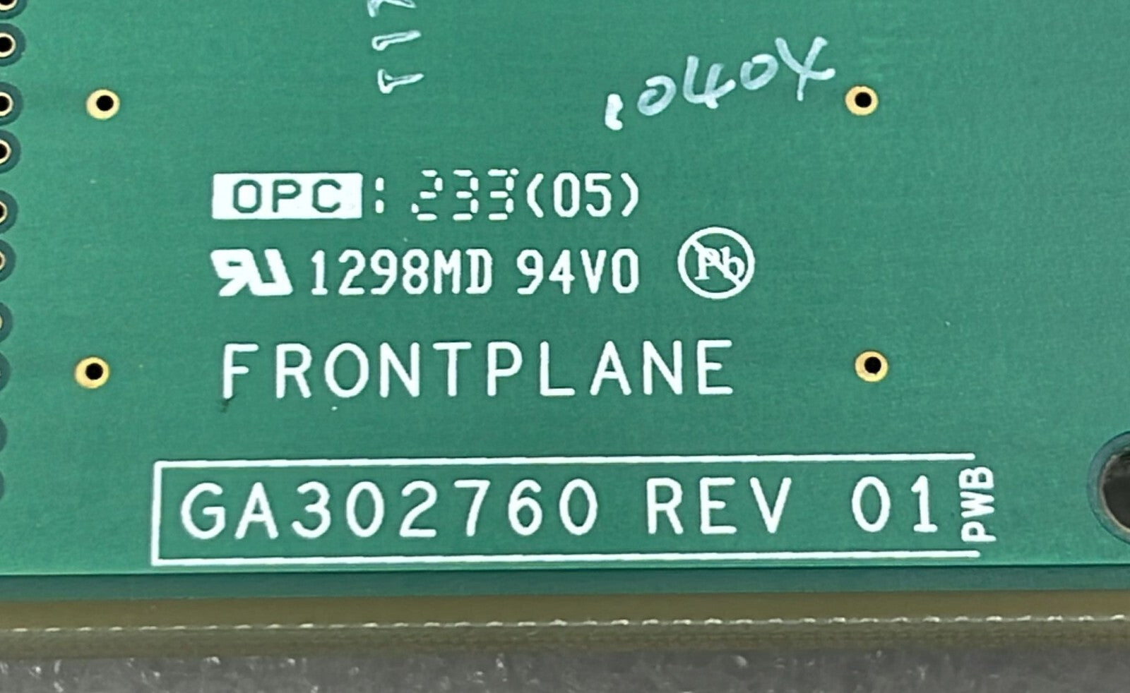 GE Healthcare Vivid E9 Ultrasound Frontplane Board GA200760-03 PCB GA302760