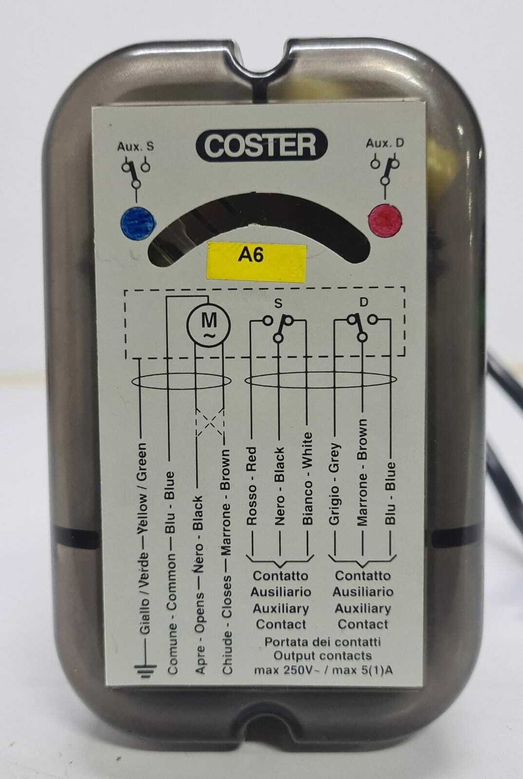 COSTER CRB 094 Series 909 24V 90 sec. Reversible Rotary Servo Motor
