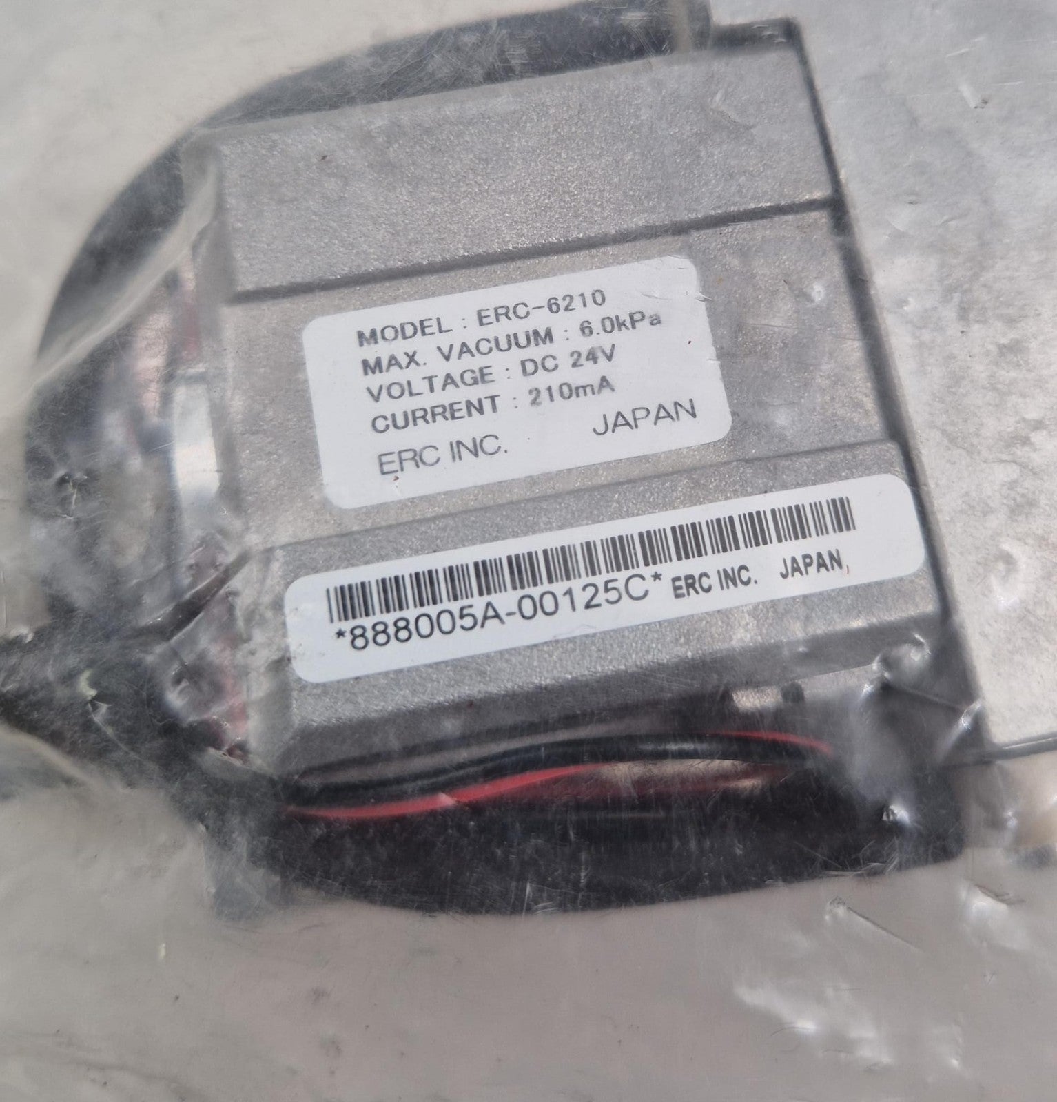 ERC INC. ERC-6210 Degasser Vacuum Pump 6.0kPa 24V 210mA