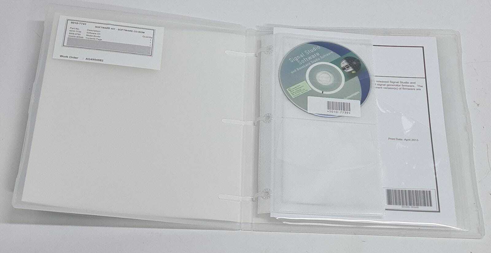 NEW - AGILENT Technologies 5010-7741 SOFTWARE KIT W/ SW CD 5010-7739