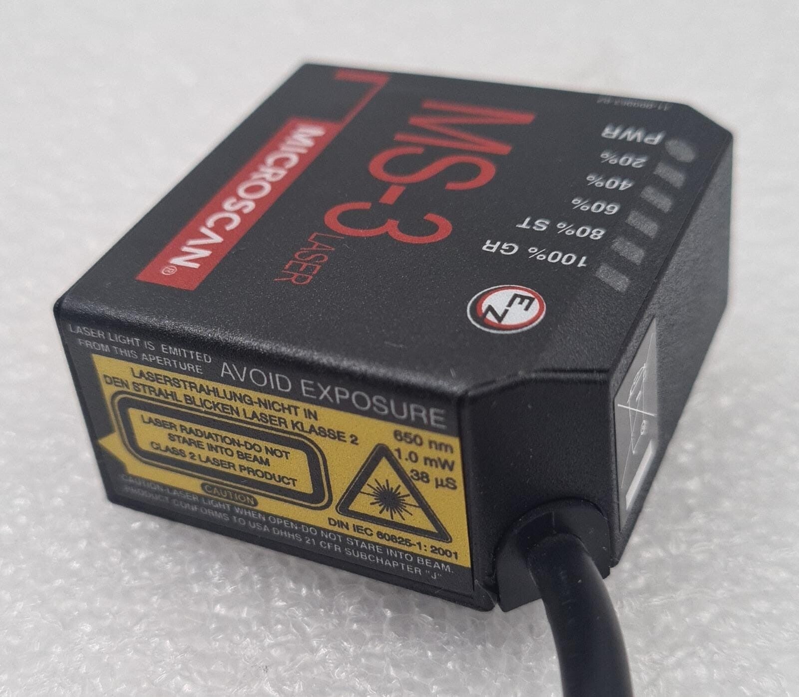 OMRON MICROSCAN MS-3 LASER Barcode Scanner FIS-0003-0148G G IBM P/N 23R3719