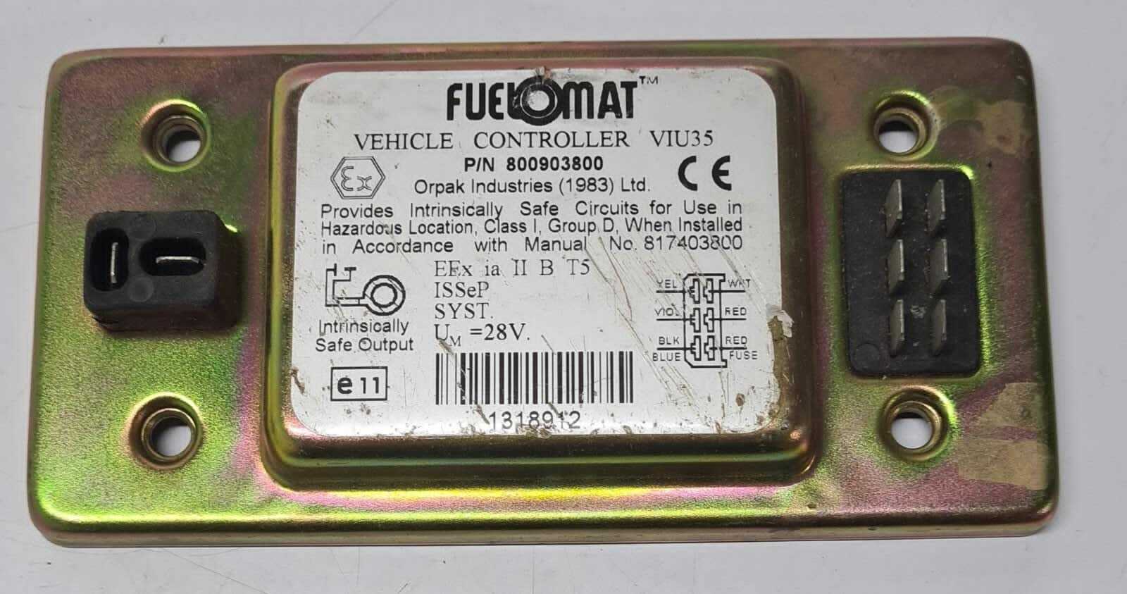 Fuelomat Vehicle Controller Viu3s Orpak Fuel Identification Unit 800903800