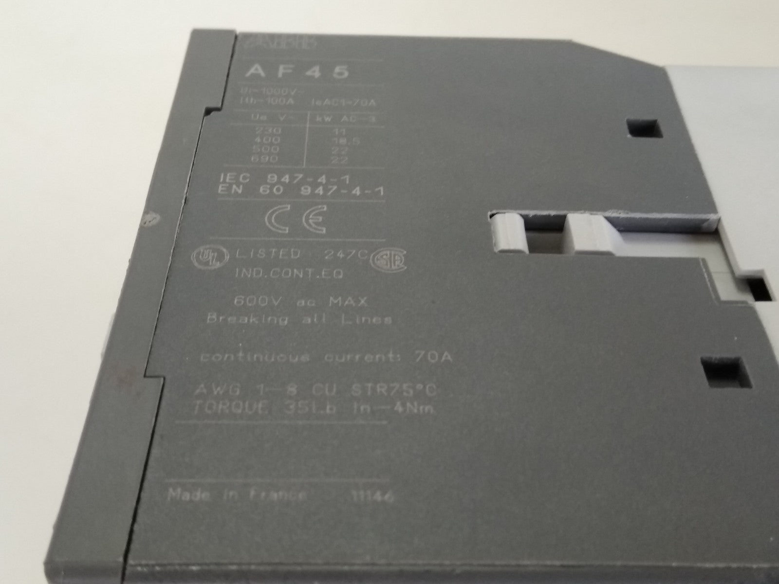 Abb AF45-40 70A Ac Non Reversing Iec 4 Pole Block Contactors Af Series