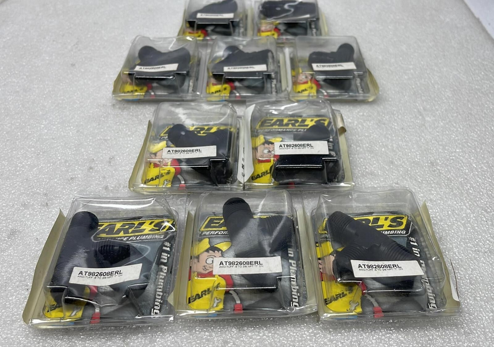 [LOT OF 10] EARL'S T ADAPTER FITTING 6AN TO 8AN P/N AT982608ERL
