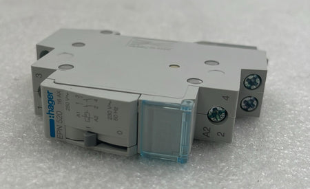 Hager EPN520 20A Type C DIN rail breaker front view