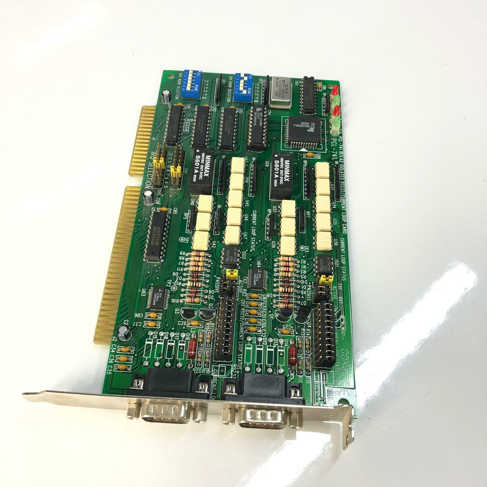 Advantech PCL-741 Rev a2 Isolated Rs232 Current Loop 2 port Communication Card