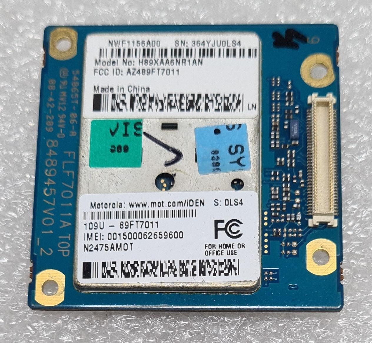 [LOT 12] Motorola iDEN Modem N2475AMOT FLF7011A 8489457V01_2 54865T H89XAA6NR1AN