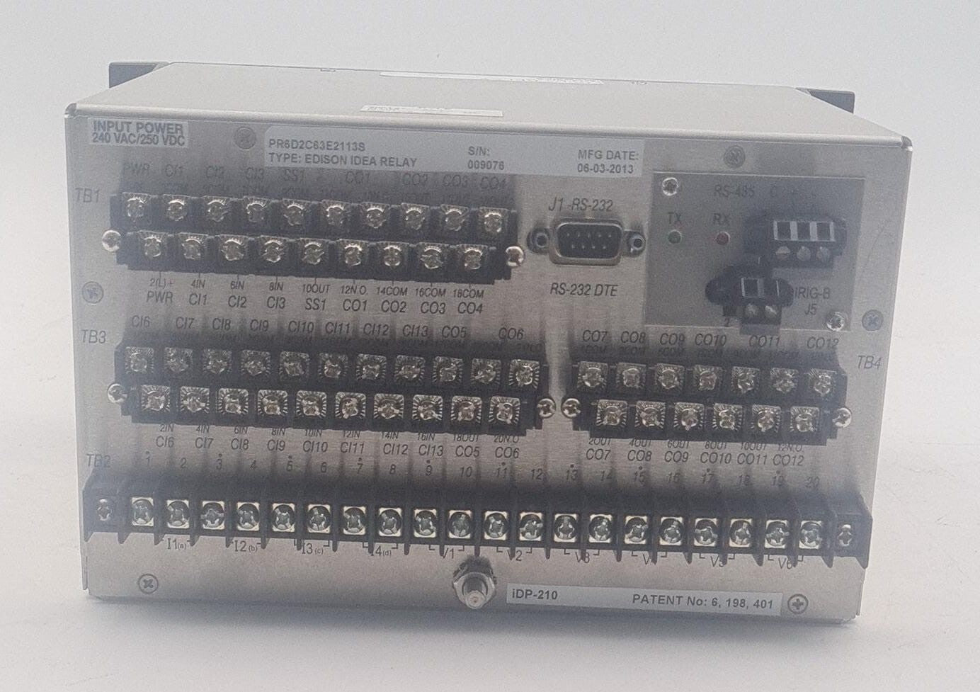 COOPER Power Systems Edison idea PR6D2 RELAY PR6D2C63E2113S 240VAC iDP-210