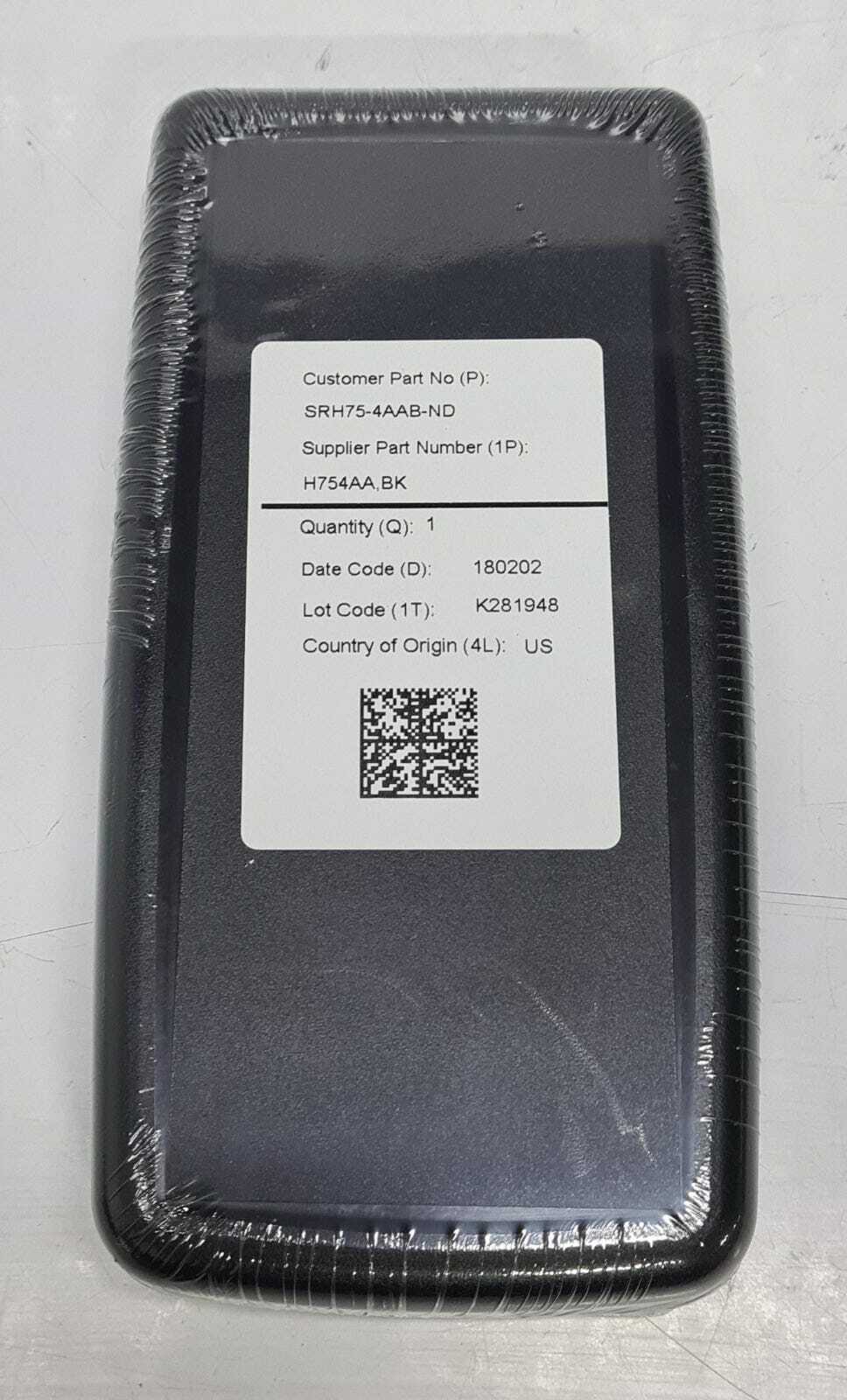 SRH75-4AAB-ND H75AA.BK BOX ABS BLACK 7.2" L X 3.65" W Electric Box Panel