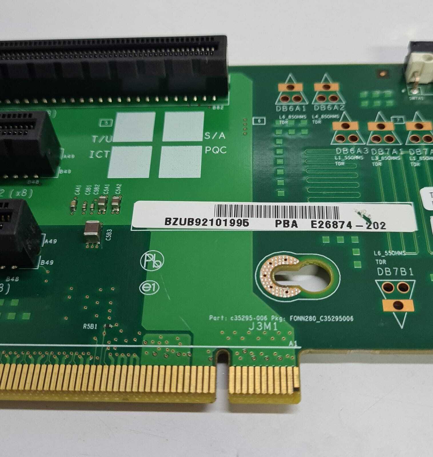 INTEL 2U PCIe RISER E26874-202 BOARD T2191601 A02
