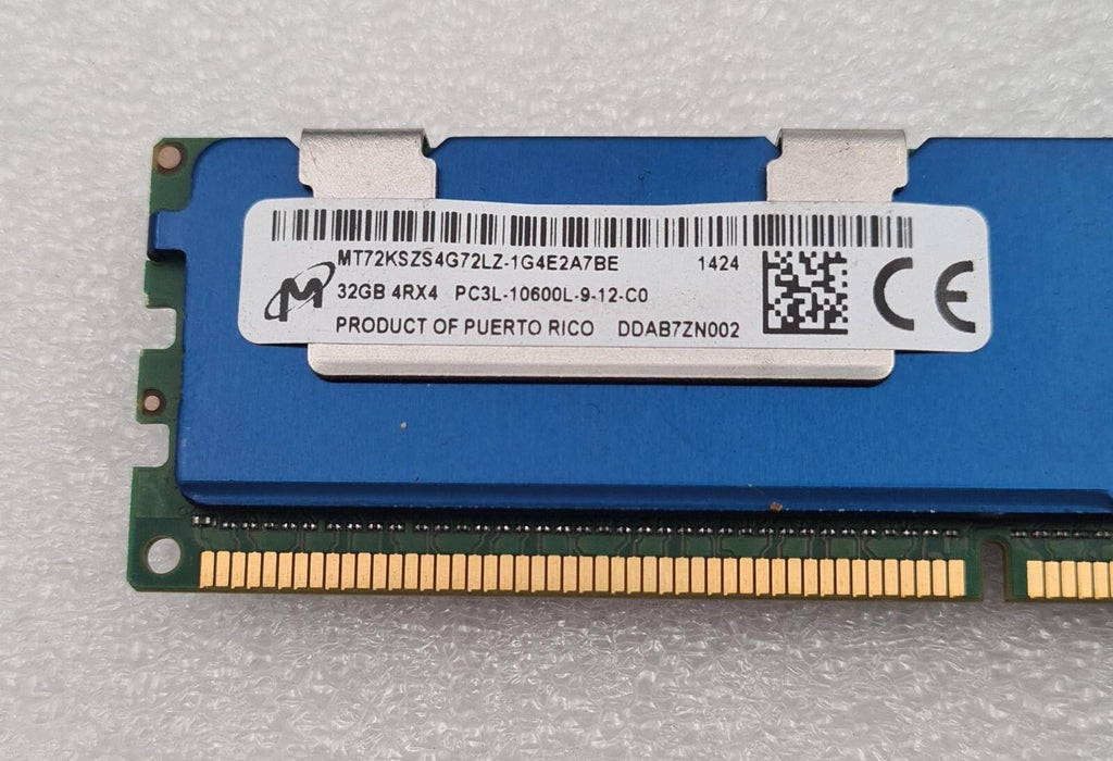 [LOT 9] Micron 32GB 4RX4 PC3L-10600L MT72KSZS4G72LZ-1G4E2A7BE SERVER MEMORY RAM