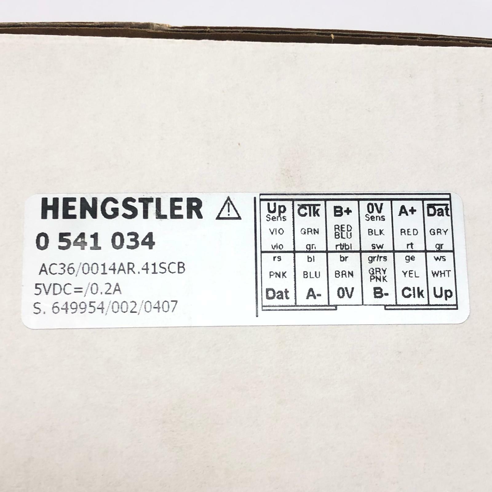 Hengstler 0541034 AC36/0014AR.41SCB 5Vdc 0.2A Absolute Encoder