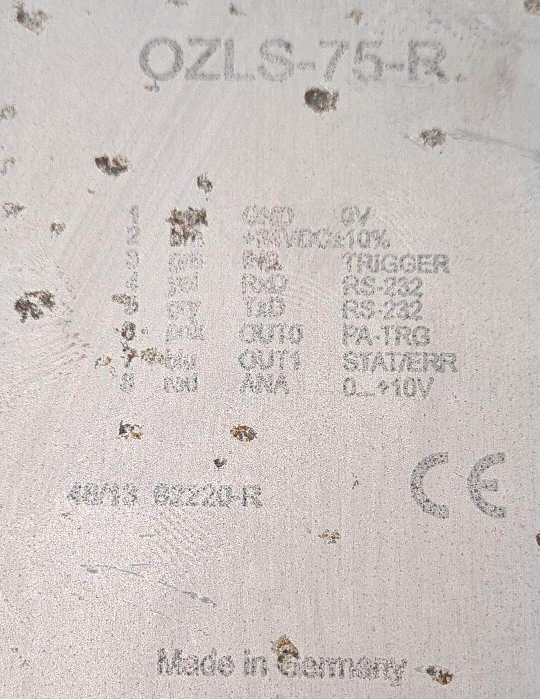 Schonbuch Electronic Laser OZLS-75-R V3.24 SENSOR