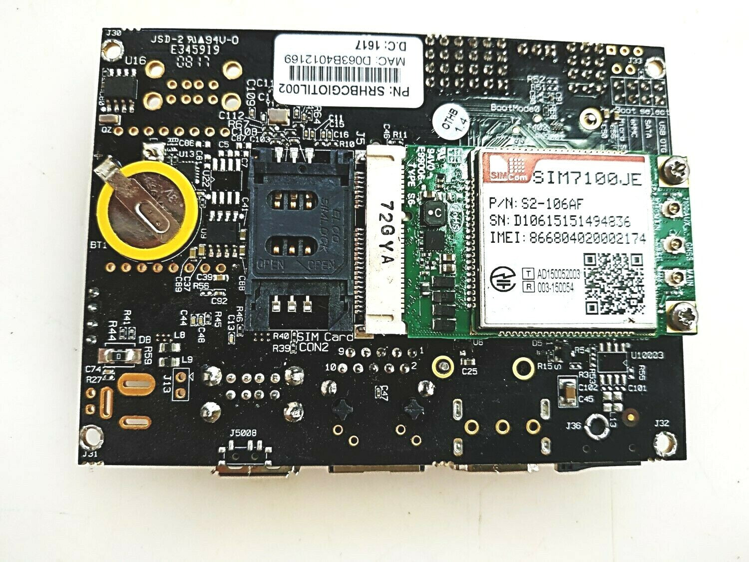 Hummingboard 2 Gate Srhbcgiotil002 with Simcom Module Sim7100je