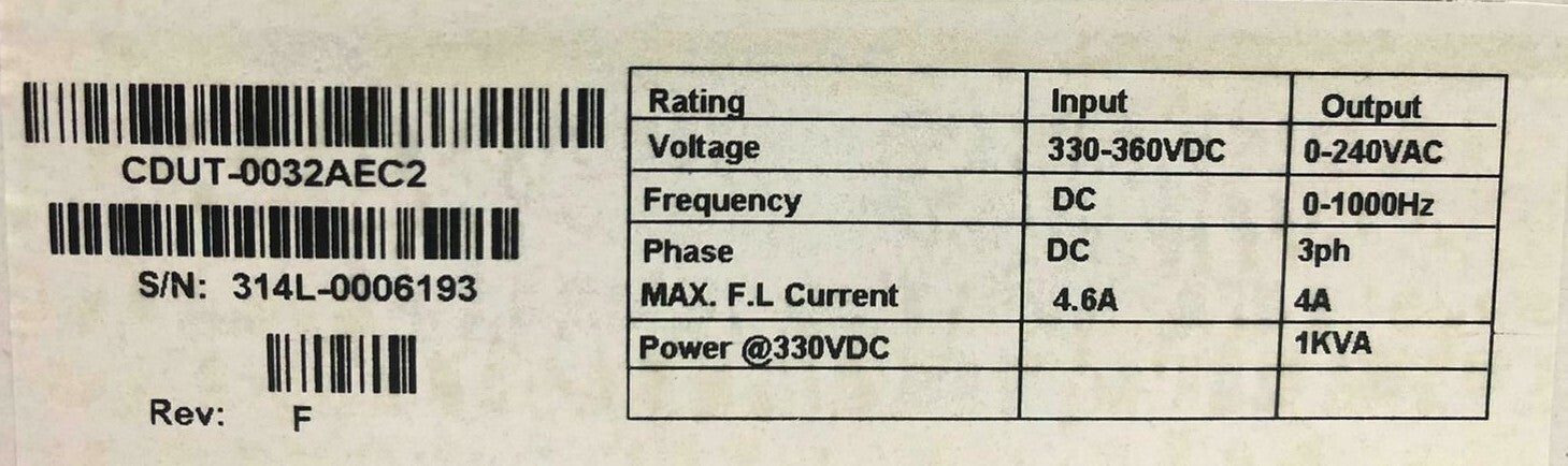 **NEW** Servotronix CDHD Servo Drive CDUT-0032AEC2 3-Phase 1kW 4A 240VAC