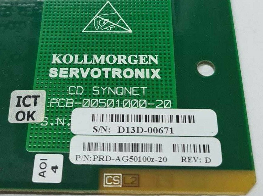 Kollmorgen Servotronix CD SYNQNET PRD-AG50100z- 20 rev. D