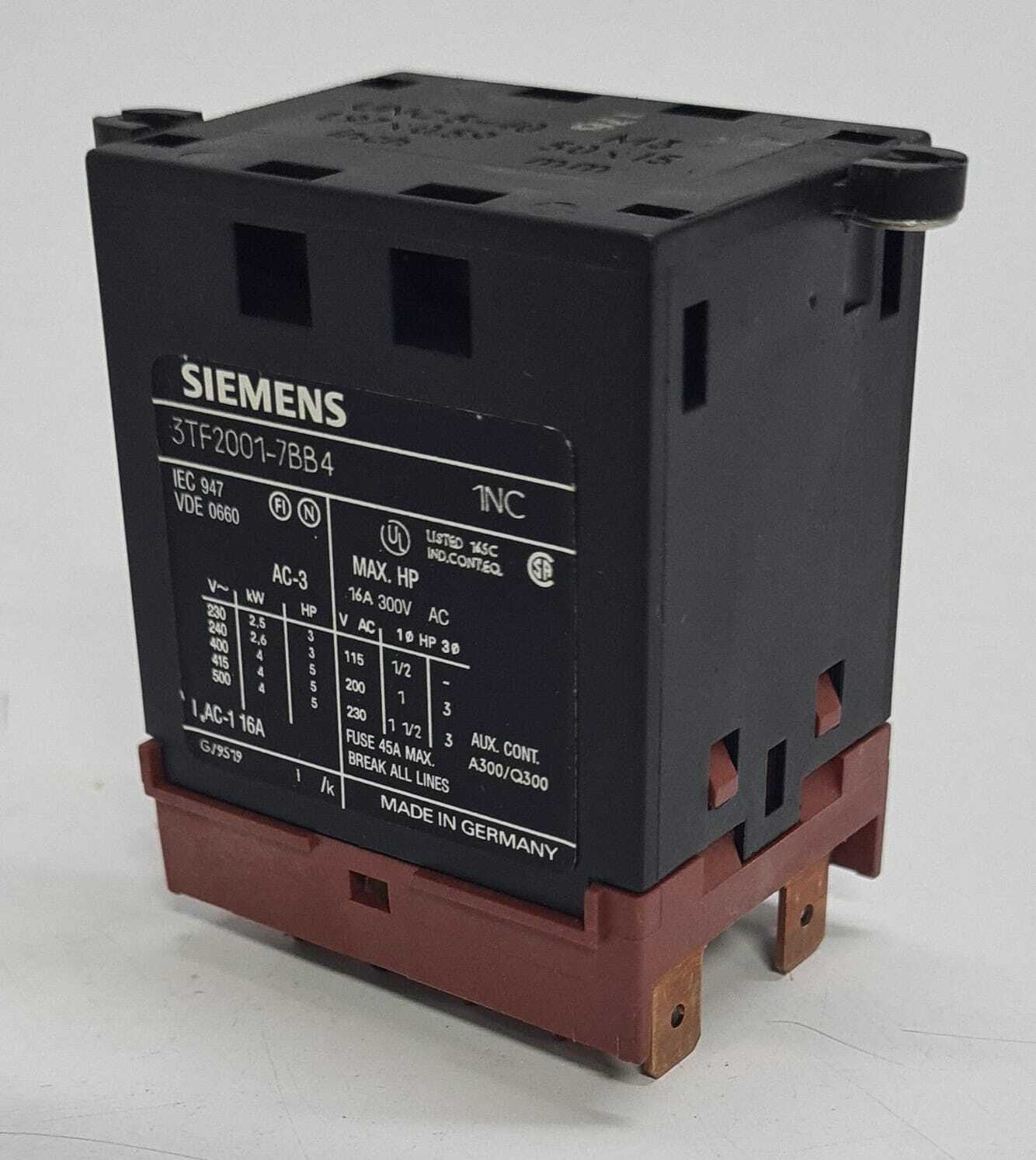SIEMENS 3TF2001-7BB4 Contactor