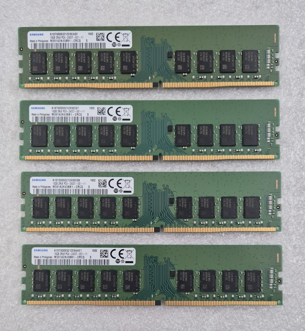 [LOT 4 PCS] SAMSUNG 16GB 2Rx8 PC4-2400T DDR4 M391A2K43BB1-CRCQ Server Memory RAM
