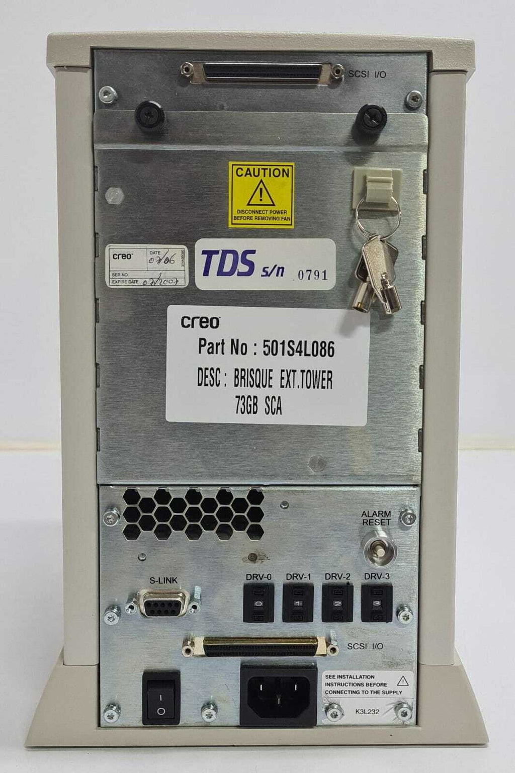 Kodak Creo 501S4L086 Brisque EXT. Tower 73GB SCA K3L232