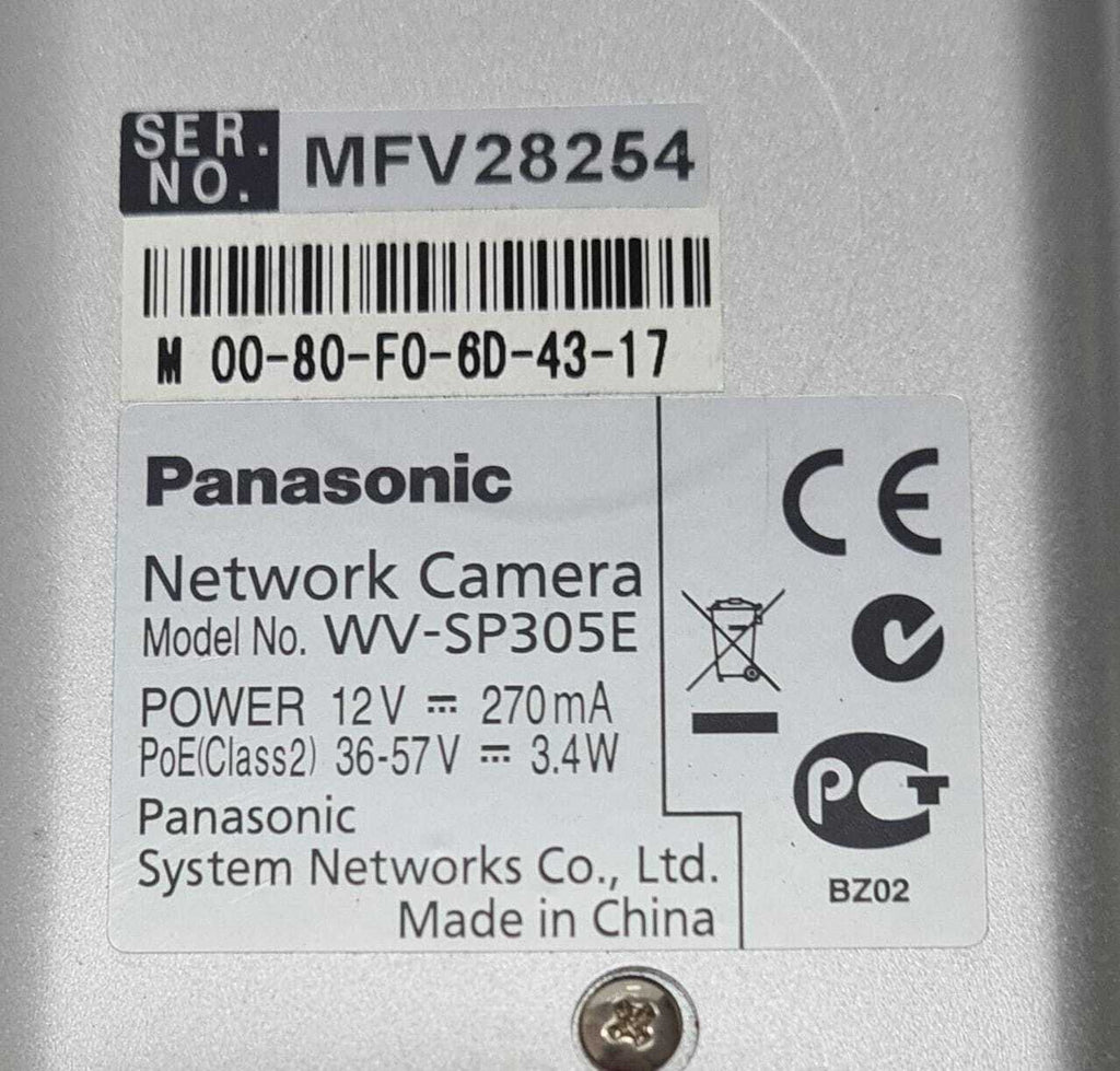 Panasonic Network Camera WV-SP305E i PRD w/ Spacecom Lens & Chassis