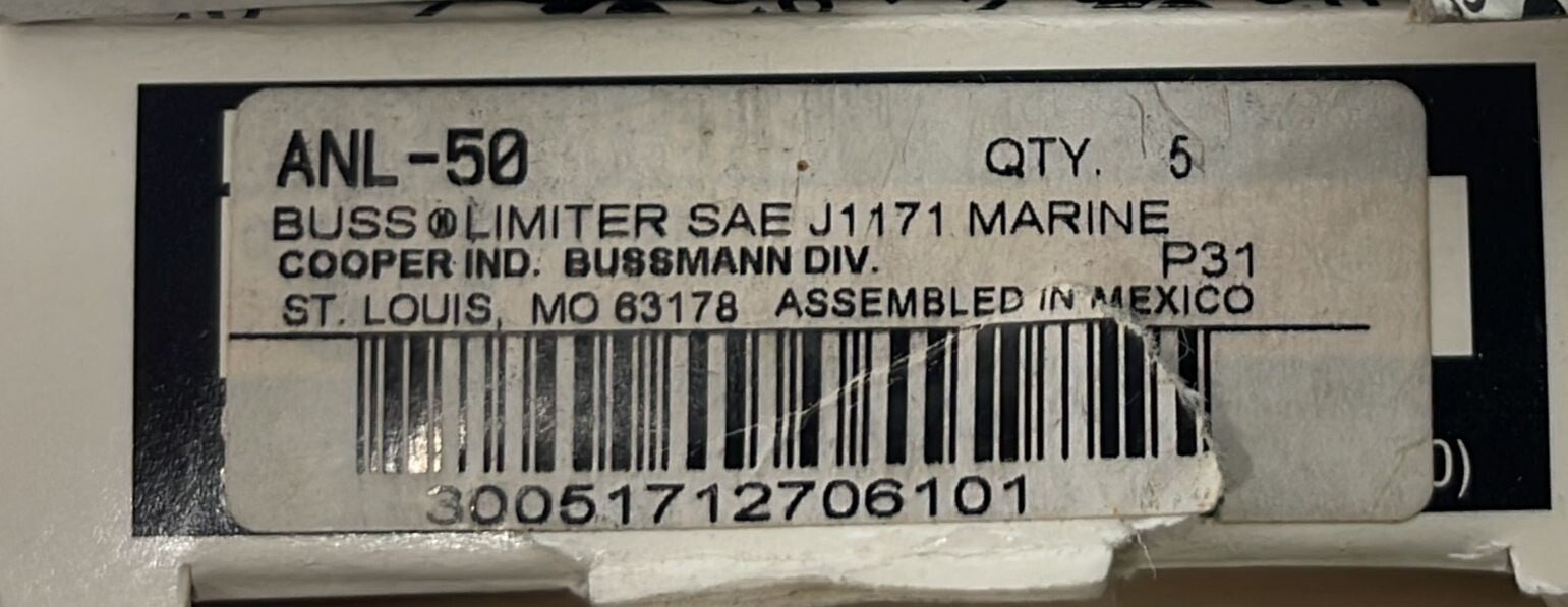 [LOT OF 4] Beechcraft Baron B58 50 Amp Buss Fuse ANL-50