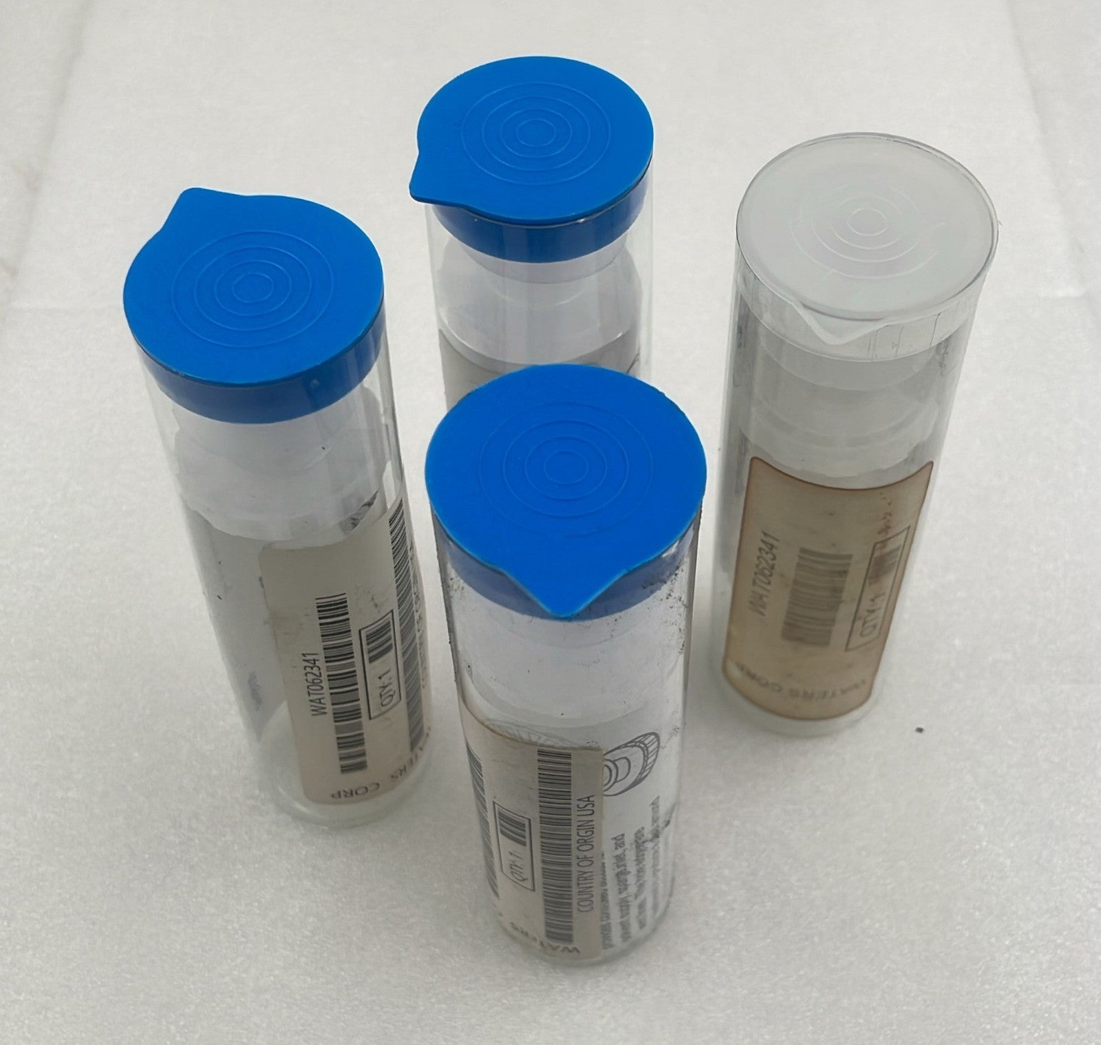 Waters 62341 HPLC PE solvent reservoir caps lot of 4