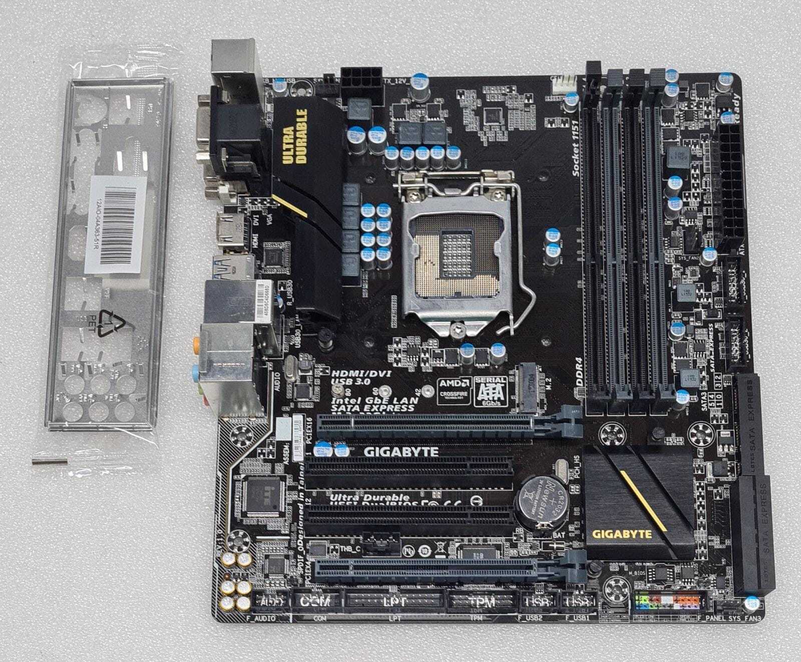 GIGABYTE GA-Z170M-D3H LGA1151 DDR4 Motherboard W/ BOX & I/O Shield - FOR PARTS