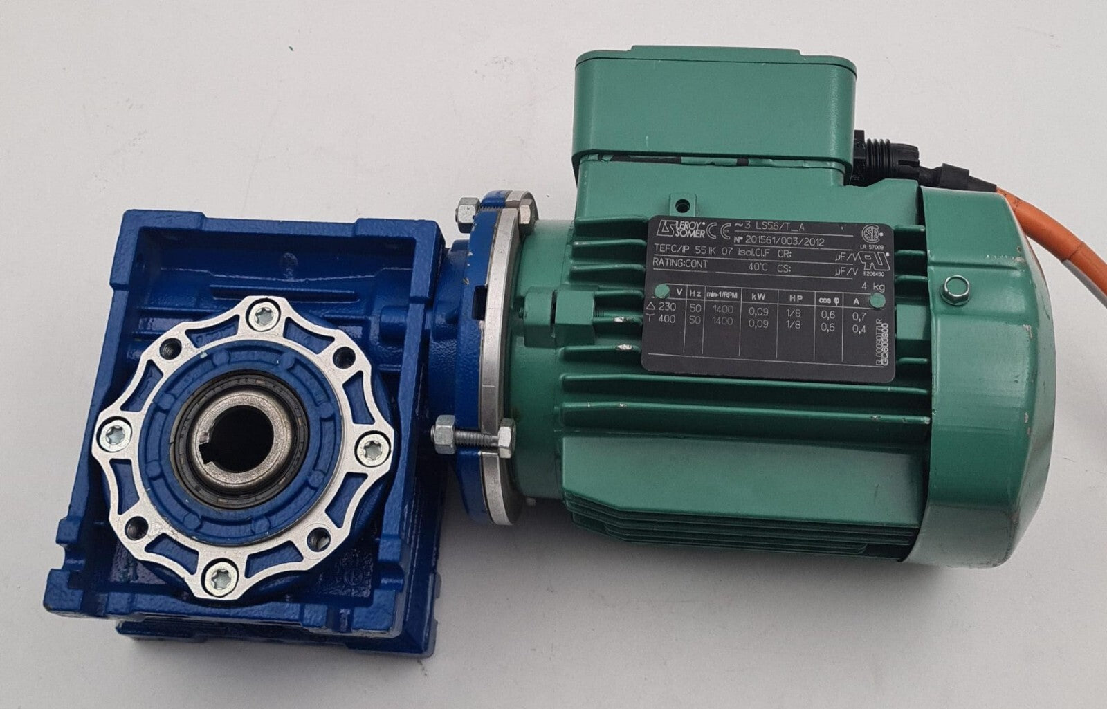 Leroy-Somer LS56/T_A 201561/003/2012 MOTOVARIO NMRV 040 6137669 GEARBOX REDUCER