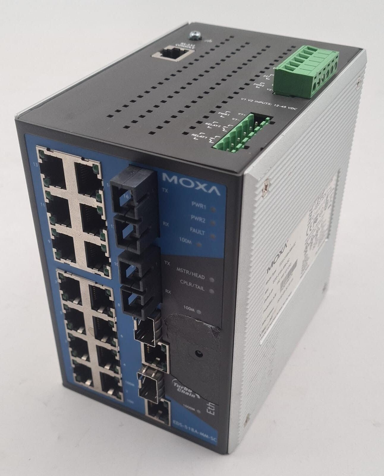 MOXA Turbo Chain EDS-518A-MM-SC Ethernet Industrial Switch 1201005180012